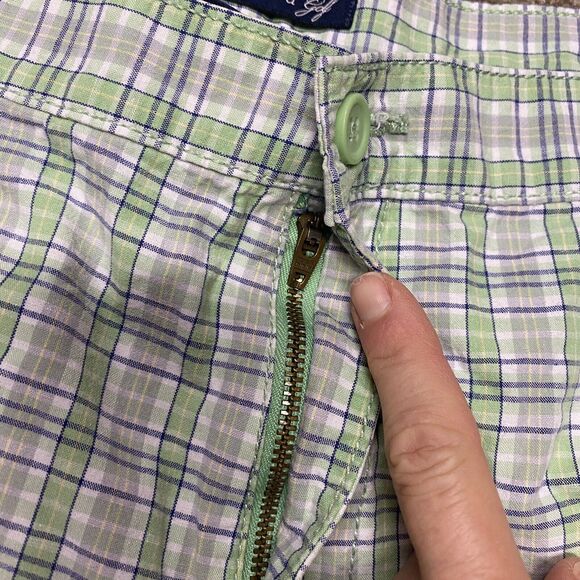 Chase Edward Plaid Golf Shorts Men's Sz 36 Lime Green Performance Golf Preppy - Picture 5 of 9